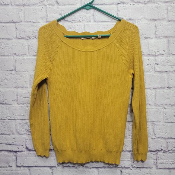 Soft Surroundings Sweaters - Soft Surroundings Mustard Yellow Sweater Size S Punk Skater Granola Y2K Inspired